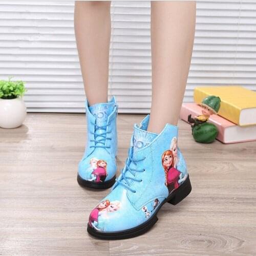 Disney Frozen shoes children snow boots winter new girls boots princess shoes Plus fleece warm shoes short boots