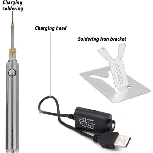Electric soldering iron USB rechargeable soldering pen 5V low voltage lithium battery wireless soldering iron welding set 8W