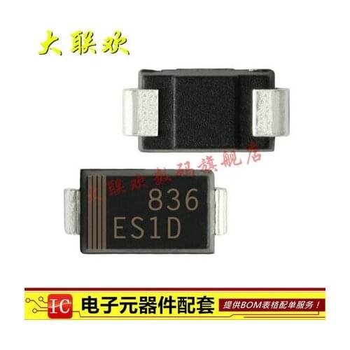 ES2DA-13-F ES2DA 200V 2A SMA patch fast recovery diode ES2DA ES1D-13-F silk screen ES1D DO-214AC package rectifier 200V 1A patch