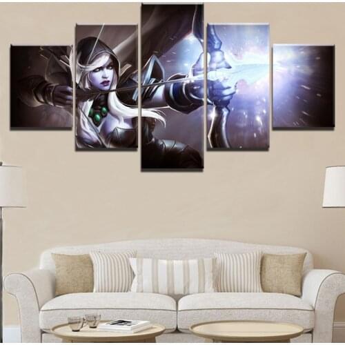 Canvas HD Printed Painting 5 Pieces DotA 2 Game Role Pictures Home Decoration Modern Poster For Living Room Wall Art Framework