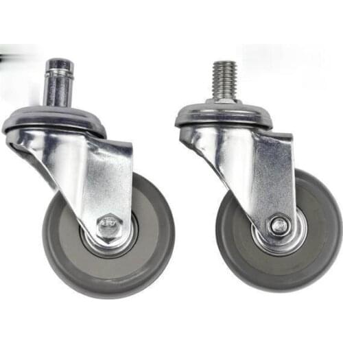 2 Inch 360 Degree Swivel Caster Wheels with Stem Furniture Heavy Duty No Noise For Office Chair Shopping Cart Trolley 1/4PCS