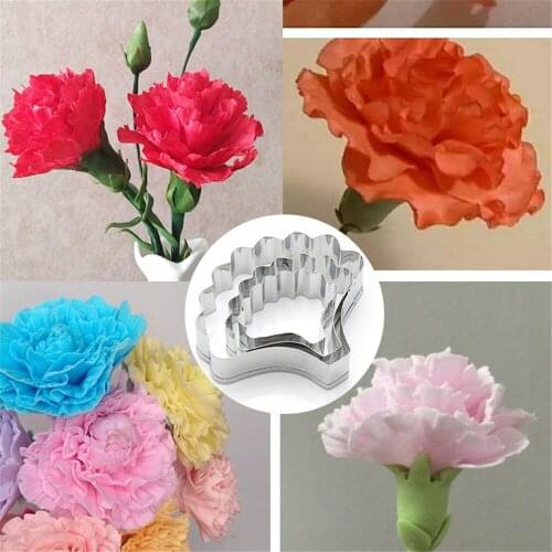 Pastry Mold Tool Dianthus Caryophyllus Petal Flower Cutting Designer DIY Clay Tools Maket Model Cutting Mould