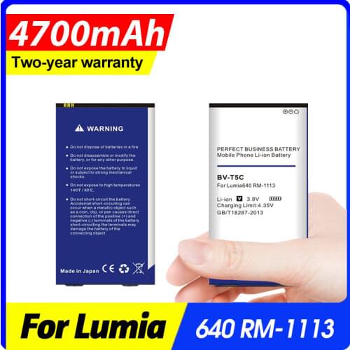 4600mAh BV-T5C BVT5C Li-ion Phone Battery for Nokia Lumia 640 RM-1109 RM-1113 RM-1072 RM-1073 RM-1077 RM Lumia640