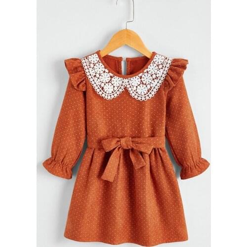 Melario Cute Girls Dress New Kids Dresses Lace Princess Dress Toddler Baby Girls Dress Casual Wear 2 6Y Girls Autumn Clothes