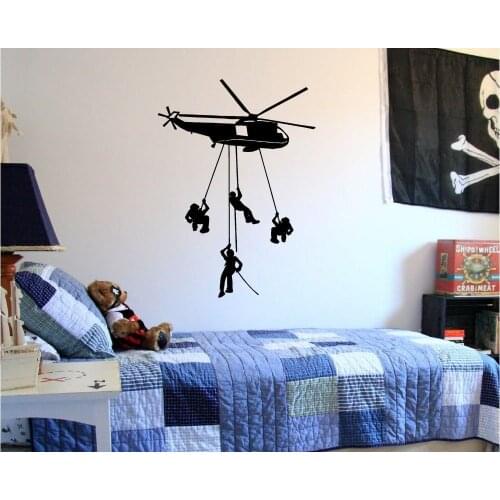 Helicopter soldier wall sticker