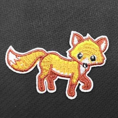 Animal Lovely Fox Iron On Embroidered Clothes Patches For Clothing Boys Man Wholesale