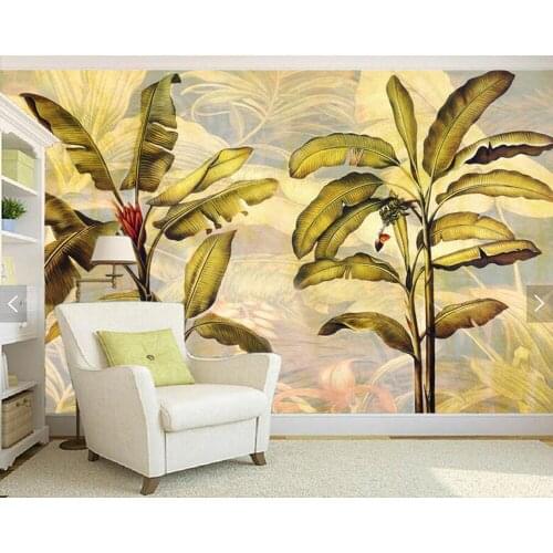 Custom wallpaper for walls 3d, Southeast Asia banana leaf murals for living room bedroom TV background wall waterproof wallpaper