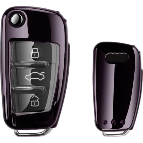 New TPU Car Remote Key Cover Case Soft Shell For A3 8L 8P A4 B6 B7 B8 A6 C5 C6 4F RS3 Q3 Q7 TT 8L 8V S3 Auto Accessories