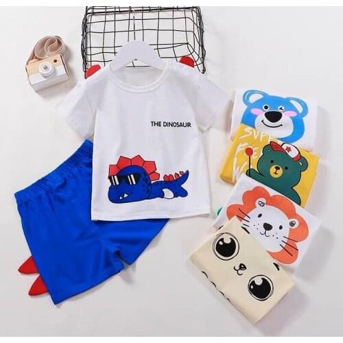 New Brand Baby Boy Tracksuit Infant Clothing 2 Piece Set T-shirt Suit 100% Cotton Clothes Children Baby Kids Outfits Sports Set