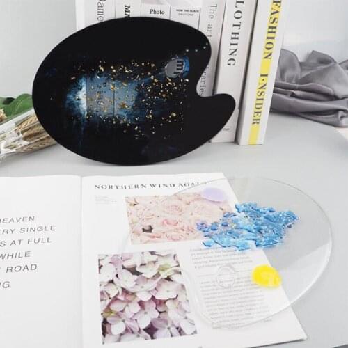 Paint Palette Resin Casting Mold 10 x 8 Inches Oval shape Art Palette Resin Mold F3MF