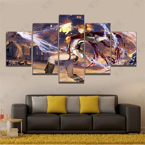 Genshin Impact Series Posters Tartaglia HD Diluc Ragnvindr Poster Canves Anime Girl Poster Home Decor Bedroom Wall Paintings