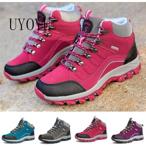 Drop Shipping All Season Women Outdoor Waterproof Hiking Boots Men Shoes Walking Climbing Mountain Sport Hunting Woman Sneakers