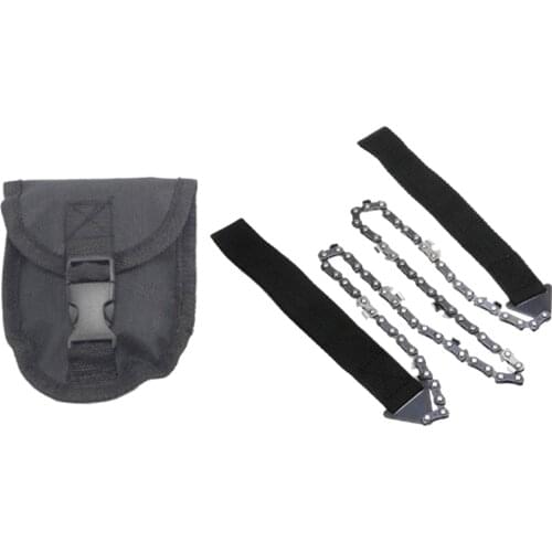 Backpacking Pocket Chainsaw for Tree Cutting with Portable Pouch