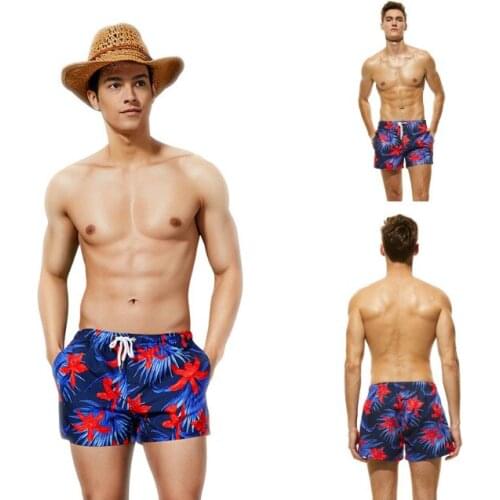 Seobean Flower Mens Board Shorts Men Beach Swimsuit Short Male Bermudas Beachwear Bathing Suit Quick Dry Size S M,l,xl