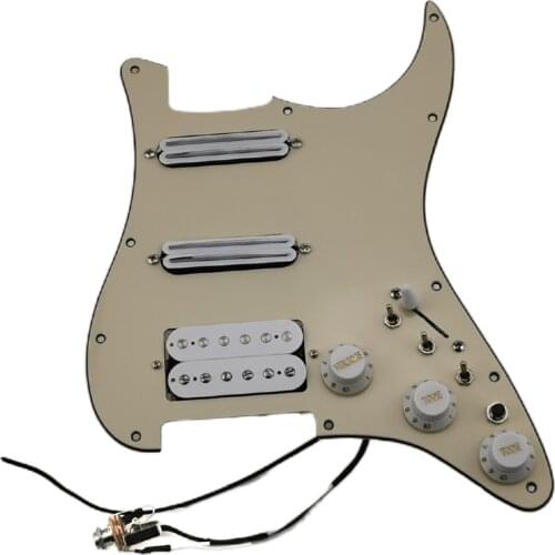 Strat Guitar Pickup Prewired Pickguard Alnico V Humbucker Pickup Single Cut Features Wiring Harness Guitar Set 18 Different tone