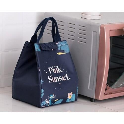 Lunch Box Bag Fashion Female Insulated Thermal Food Picnic Lunch Bags for Women Kids Men Cooler Tote Bag Case for School Work