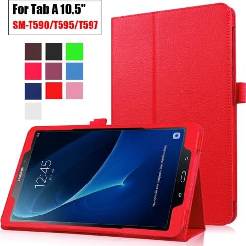Slim PU Leather Case For Samsung galaxy Tab A 10.5 2018 SM-T590 T595 T597 Tablet cover for Samsung galaxy Tab A 10.5 inch cases