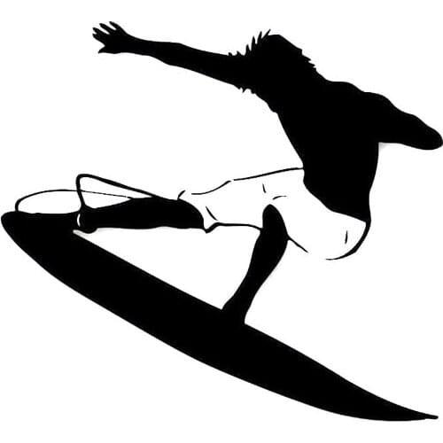 12.2*14.6CM Like Sea Surfing Car Stickers Cartoon Motorcycle Vinyl Decals Black/Silver C7-0598