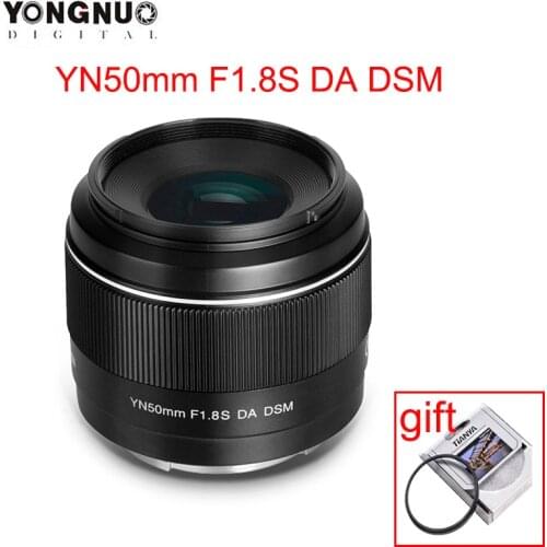 Yongnuo YN50mm F1.8S DA DSM for Sony APS-C APC-C AF/MF Format a6400 Micro Single E Mouth Automatic 50mm 1.8 Lens with USB
