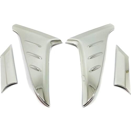 For Hyundai Kona 2018 2019 Car Rear Window Fin Rear Behind Window Spoiler Side Fins Wing ABS Chrome Car Styling Accessories