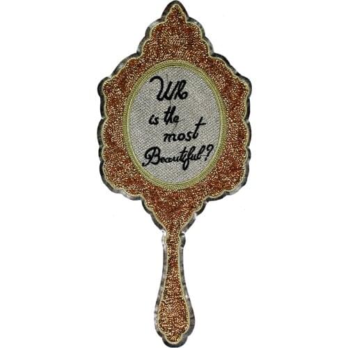 10pieces Fahion Sequins Mirror Letter Back Patches Embroidery Applique for Clothes Bags Badge DIY Sewing Accessoires TH1086