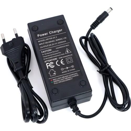 10PCS Liitokala 25.2V 2A 6series 18650 4.2V*6S lithium battery charger 25.2V Constant current charger 2A current DC 5.5*2.1MM