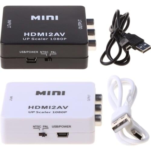 1080P Converter Cable CVBS 3RCA Composite Video HDMI-compatible To AV Adapter Audio For TV