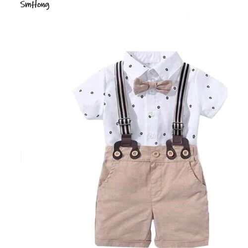 2021 Summer Gentleman Boys Tracksuits Newborn Baby Outfits Summer Baby Clothing Sets Roupa Infantil Menina for 3 6 9 12 18 24m