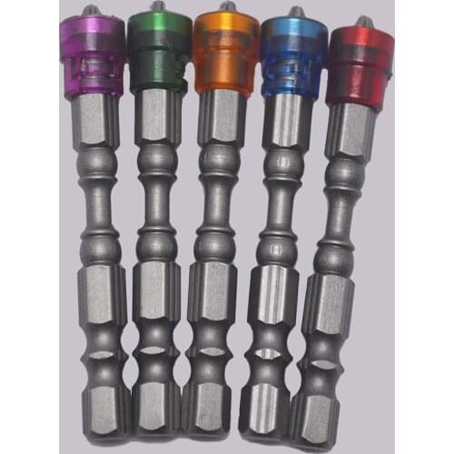 5PCS/Set Magnetic Ring Screwdriver PH2 Cross Bits S2 Alloy Screwdriver Head 65mm Electric Drill Electric Screwdrivers