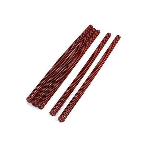Red Chromium Alloy Mould Flat Wire Compression Spring 14mmx8.5mmx300mm 5 Pcs