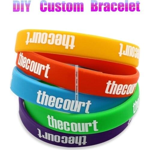 Cheap Wristbands Custom Logo Print Fashion Music Rubber Bracelet Silicone Wristbands for Event Exhibition 50pcs/lot Fast Ship