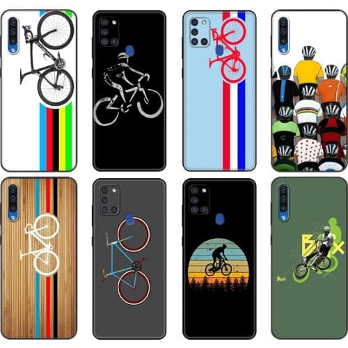 Black tpu Case For Samsung Galaxy A50 50S A30S A10 A11 A21S A31 A41 A51 A71 M21 M30S S10 LITE Cover Mountain Bike Cycling art