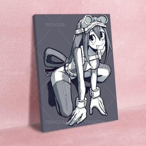 Prints Painting Cute Girl Pictures Wall Artwork My Hero Academia Home Decor Anime Role Modular Canvas Poster Modern For Bedroom