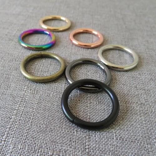 50Pcs 25mm Metal O Ring Hardware Wheel Clasp Belt Straps Buckle For Bag Dog Collar Harness Backpack Sewing Garment Accessories