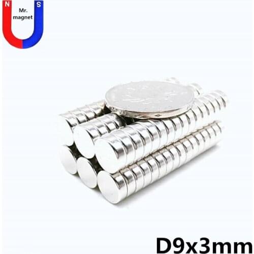 1000pcs 9x3 mm Powerful Neodymium Disc Magnets N35 Grade DIY Craft reborn 9mm x 3mm strong magnet 9*3