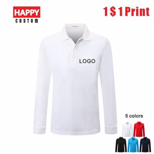 Mens Polo Clothes High Quality Long-sleeved Polo Shirt Logo Group Custom Polo Shirt Combed Cotton Men And Women Custom Shirt