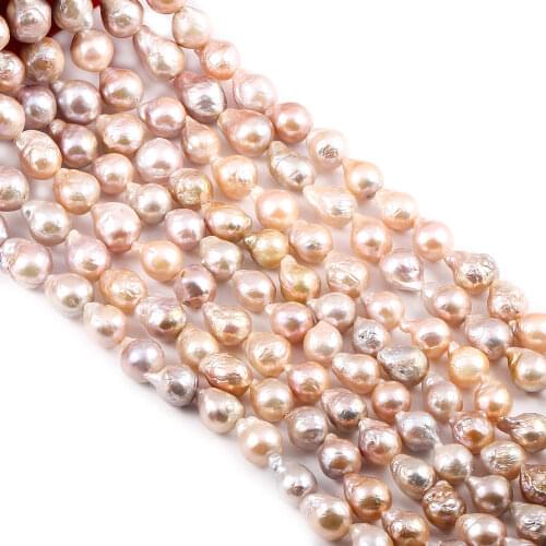 Natural Freshwater Pearls Beads Irregular shaped Punch Loose Beads for Jewelry Making DIY Women Necklace Bracelet 10x13mm