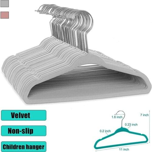 Non-Slip Plastic Clothes Hangers 360 Degree Swivel Hook Velvet Clothing Drying Racks Home Wardrobe Finishing Organizer Hanger