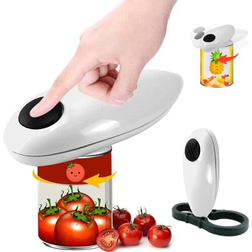 One Touch Can Opener Gadgets Bottle Opener Kitchen Tools Electric Hands Home Essential Helper Automatic Can