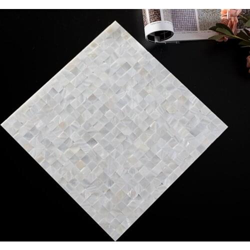 Natural white Pearl Oyster Shell Mosaic for bathroom Kitchen Wall shell Backsplash Sea Shell Mosaic Tile Manufacturer