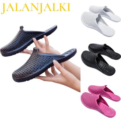 JALANJALKI Men Slippers Fashion Breathable Outdoor Women Slippers Flat Non-Slip Sole Couple Sandals Couple Beach Shoes EVA Clogs