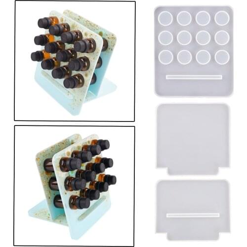 DIY Epoxy Resin Mold Essential Oil Holder Organizer Mould Container Craft Clay Tool Kids