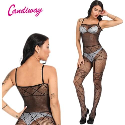 Plus Size Sex Lingerie grid Bodystockings Elegant Sling sexy Design Open Crotch Erotic Porno Lingerie Costume GA292