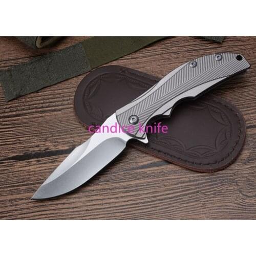 ZT 0192 ZT0192 Folding Knife TC4 Titanium Handle D2/Damascus Blade Bearing Camping Hunting Tactical Pocket Knives EDC Multi Tool