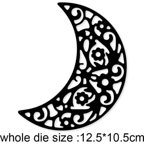 Etched MOON FRAME Metal Cutting Die Mold Stencil for DIY Embossing Paper Photo Album Cards Making Scrapbooking Dies Cut Mould