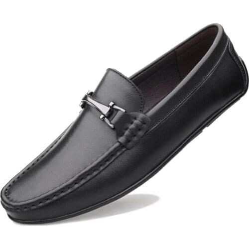 Shoes Summer Genuine Leather Mens Casual Luxury Brand Men Loafers Moccasins Breathable Slip on Male Boat Shoes