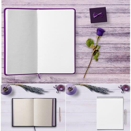 Purple Book Table Top Rose Background Photography Photo Backdrop Vinyl Art Prop