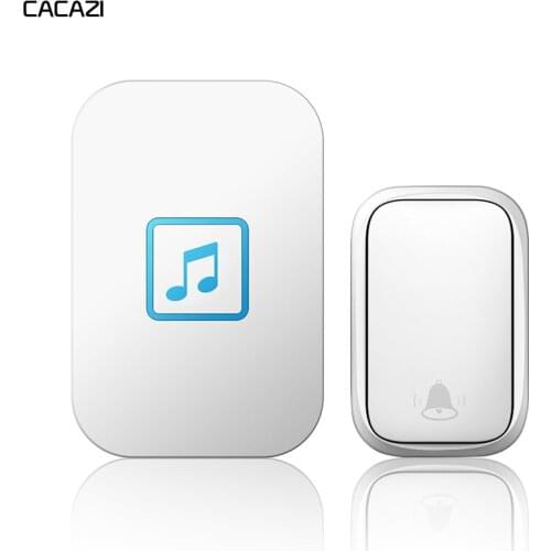 CACAZI Self-powered Waterproof Wireless Doorbell Home Call Ring Bell No Battery Required Button US EUK UK AU Plug 150M Remote