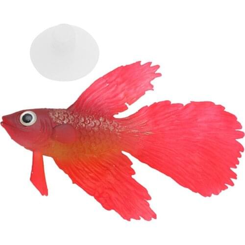 High quality Artificial Soft Silicone Glowing Effect Betta Aquarium Fish Tank Ornament Decor