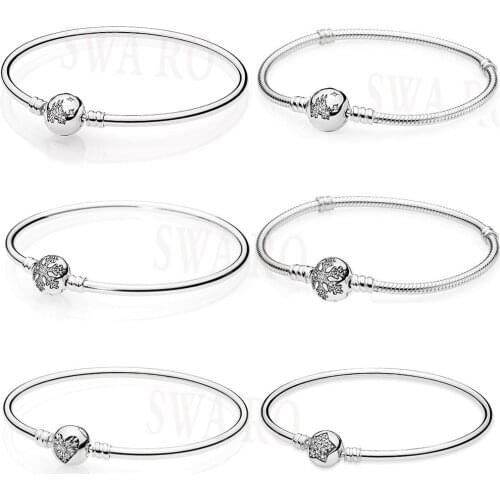 New Fashion Classic High Quality 925 Silver You Are A Star, Snowflake, Moments Bracelet DIY Charm Original Female Jewelry Gift